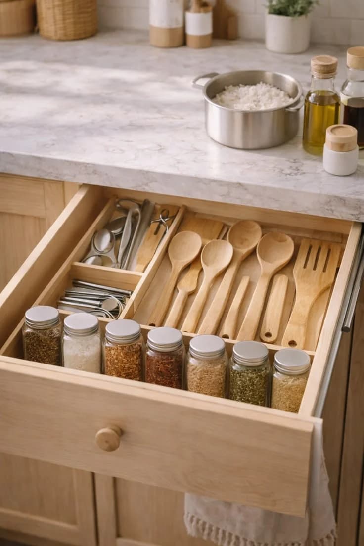 Kit organizador de gavetas e temperos