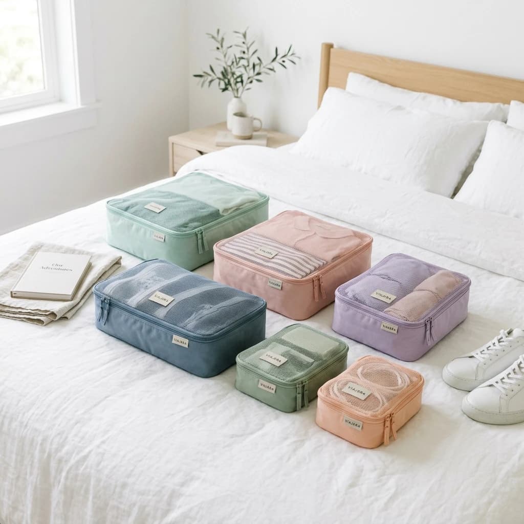 Kit organizador de malas de viagem (6 peças)