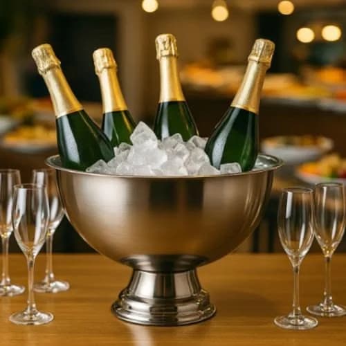 Champanheira de mesa em inox
