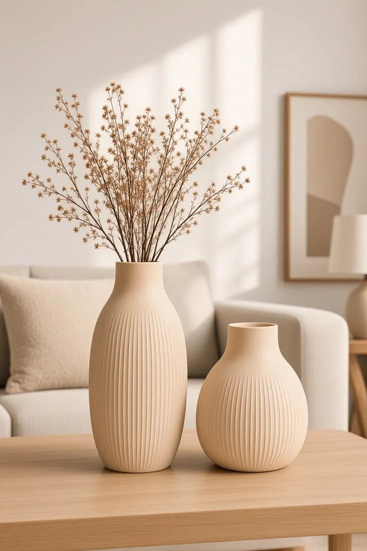 Vaso de cerâmica decorativo para sala